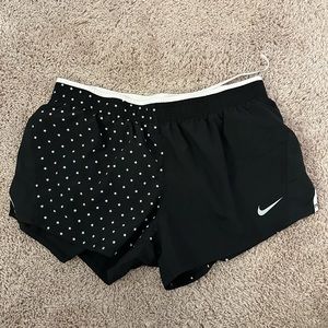 Nike black and white running shorts, size XL